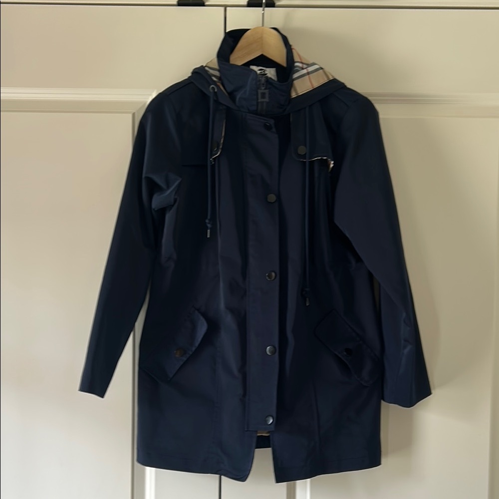 Women's Navy Hooded Jacket